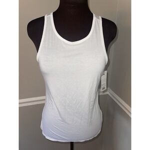 Apana Womens Athletic White‎ Tank Top Size Small Criss Cross NEW